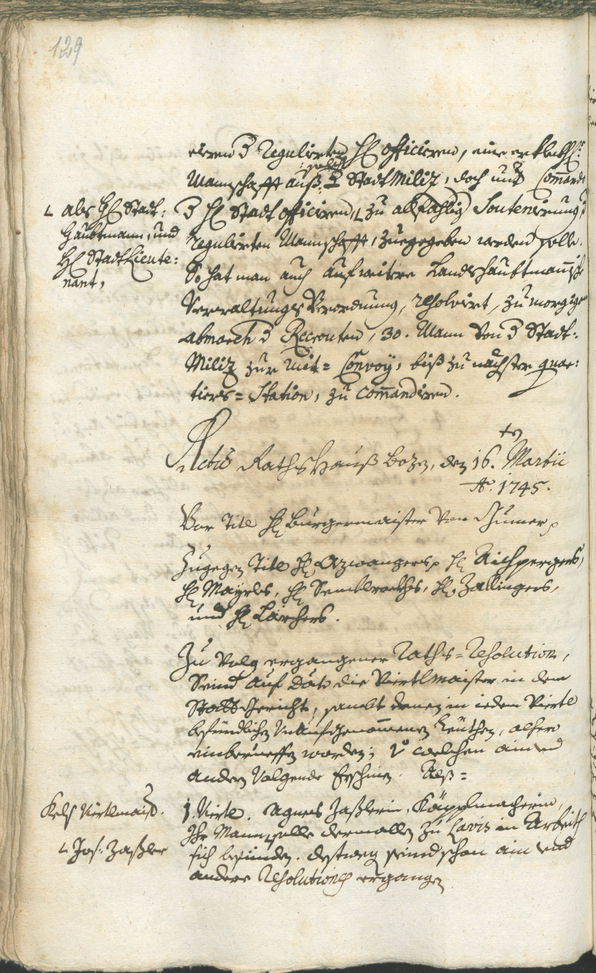 Archivio Storico della Città di Bolzano - BOhisto protocollo consiliare 1744/47 