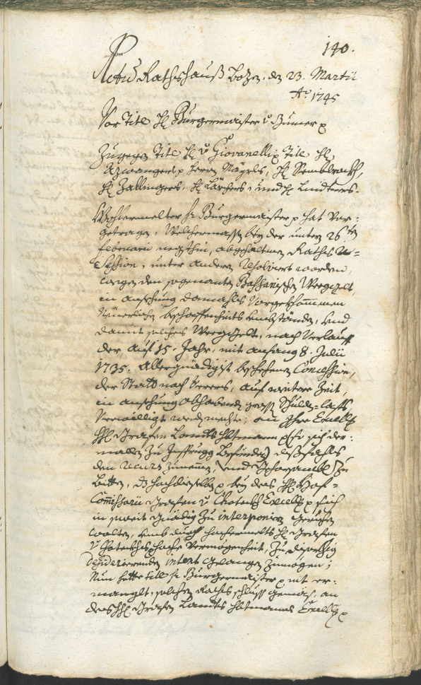 Archivio Storico della Città di Bolzano - BOhisto protocollo consiliare 1744/47 