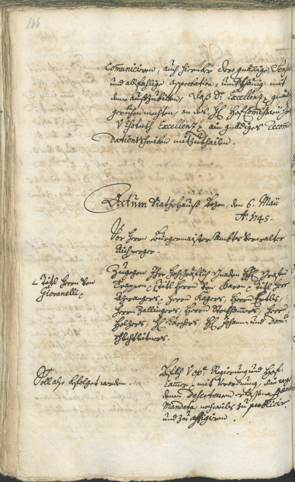 Archivio Storico della Città di Bolzano - BOhisto protocollo consiliare 1744/47 