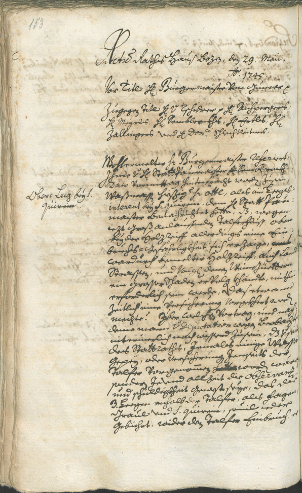 Archivio Storico della Città di Bolzano - BOhisto protocollo consiliare 1744/47 