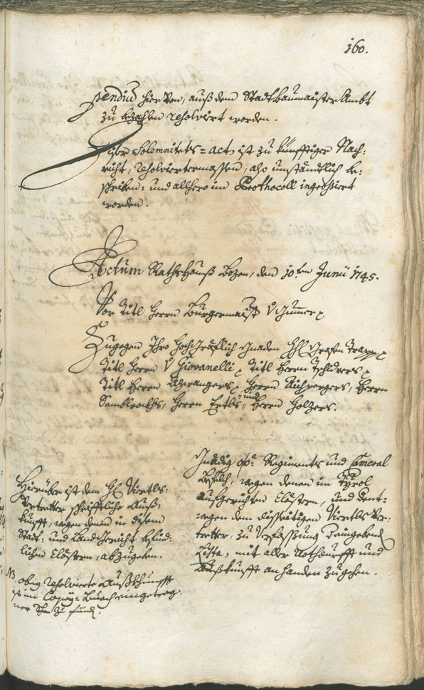 Civic Archives of Bozen-Bolzano - BOhisto Ratsprotokoll 1744/47 