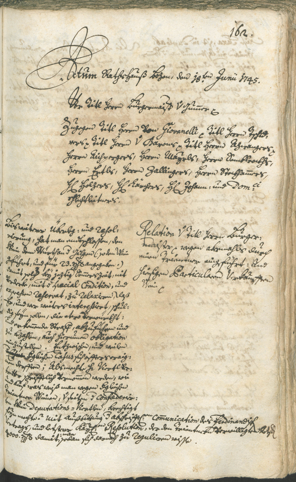 Stadtarchiv Bozen - BOhisto Ratsprotokoll 1744/47 