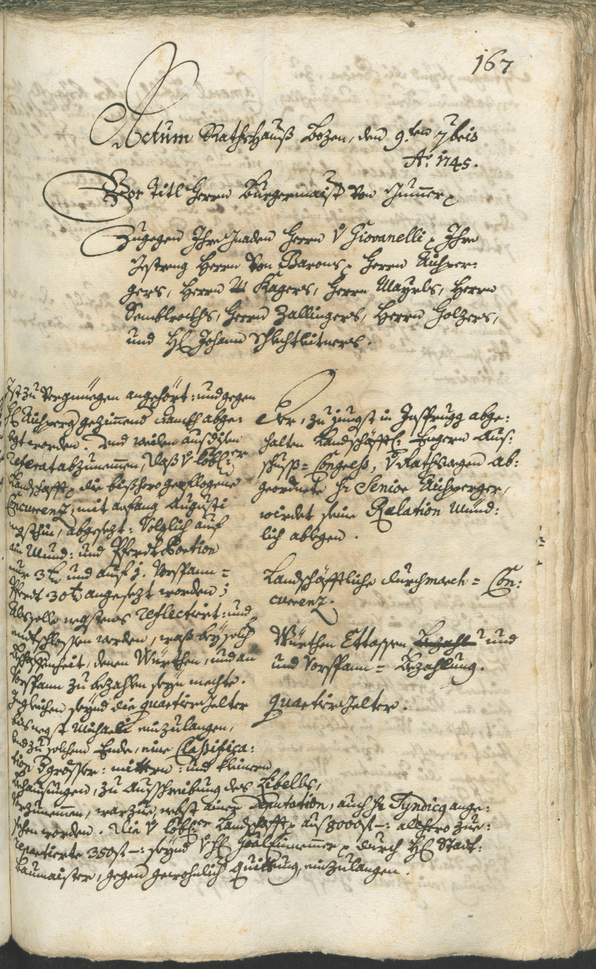 Civic Archives of Bozen-Bolzano - BOhisto Ratsprotokoll 1744/47 