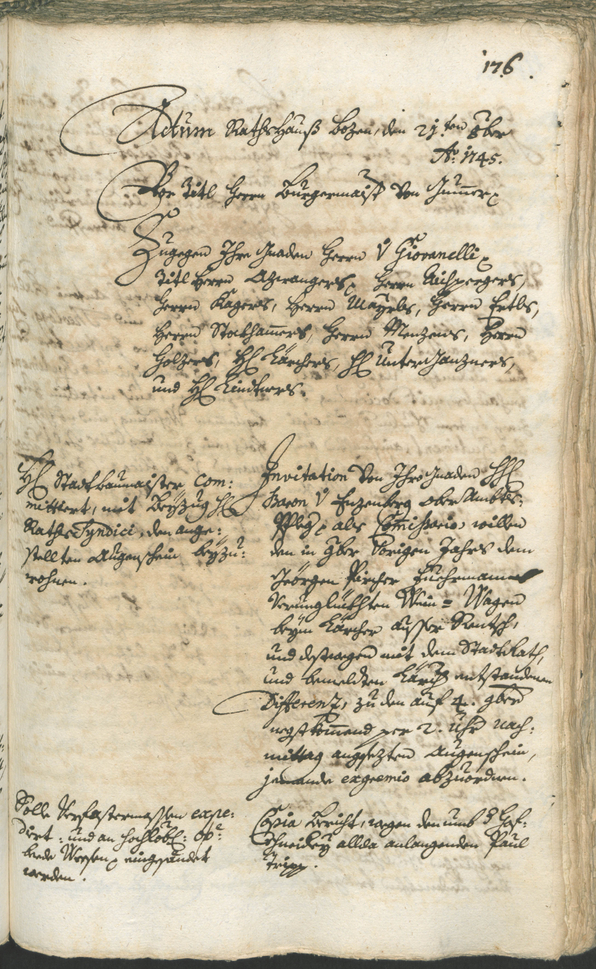 Archivio Storico della Città di Bolzano - BOhisto protocollo consiliare 1744/47 