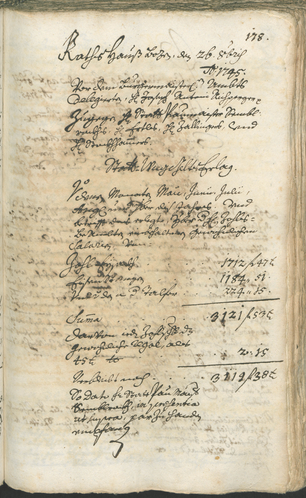 Stadtarchiv Bozen - BOhisto Ratsprotokoll 1744/47 