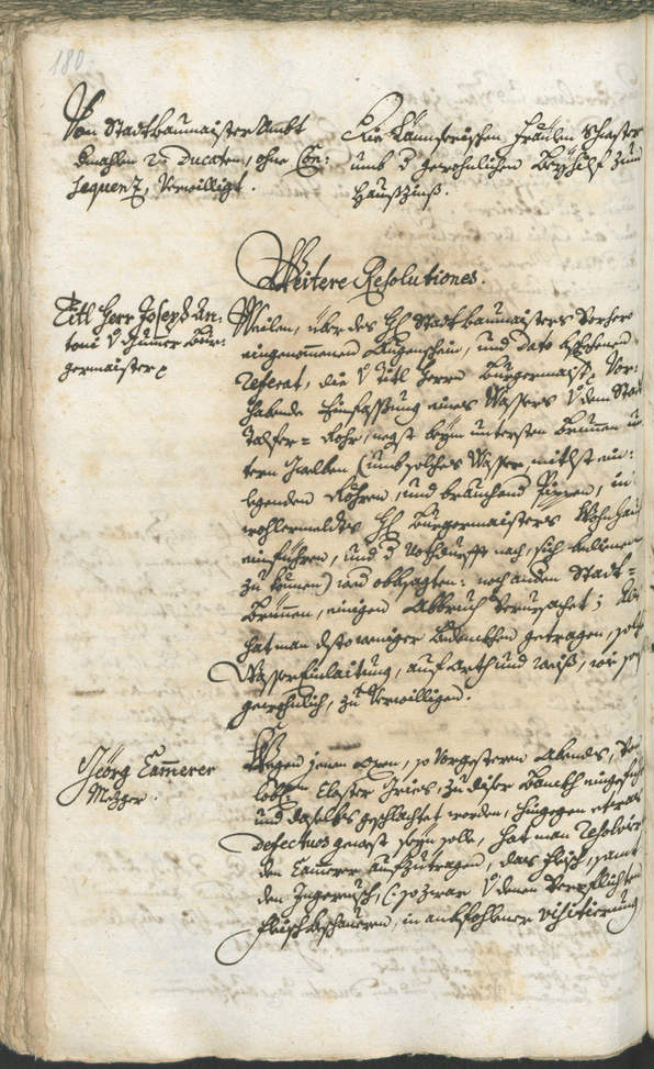 Stadtarchiv Bozen - BOhisto Ratsprotokoll 1744/47 