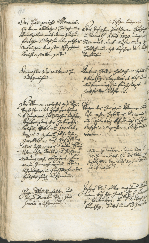 Stadtarchiv Bozen - BOhisto Ratsprotokoll 1744/47 