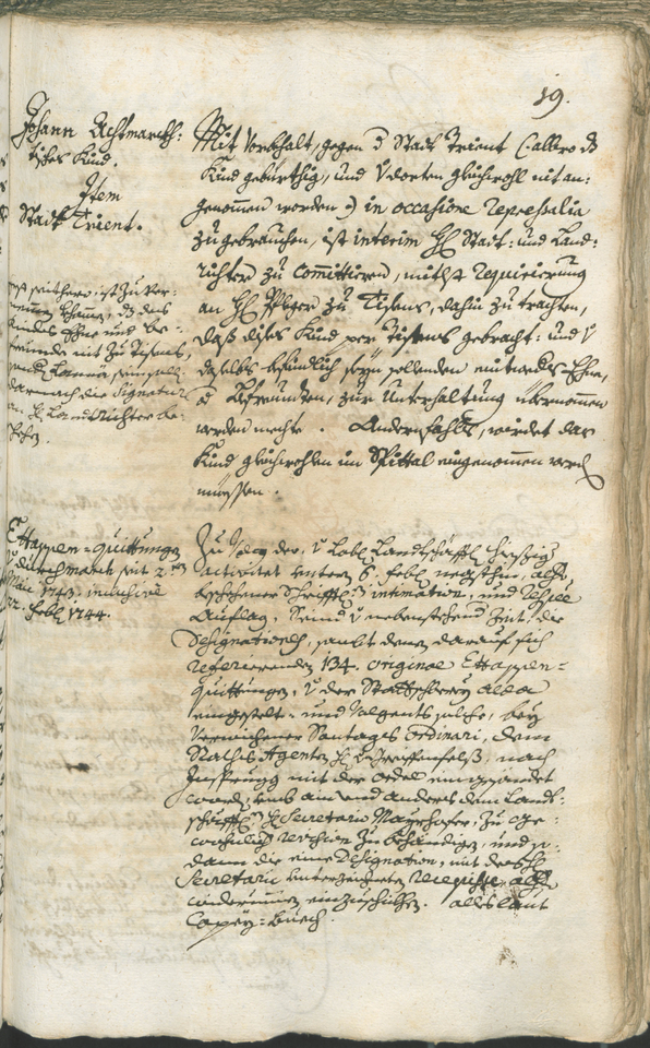 Civic Archives of Bozen-Bolzano - BOhisto Ratsprotokoll 1744/47 