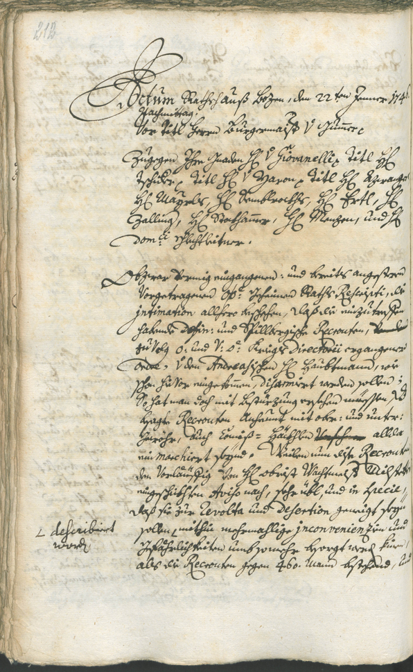 Archivio Storico della Città di Bolzano - BOhisto protocollo consiliare 1744/47 