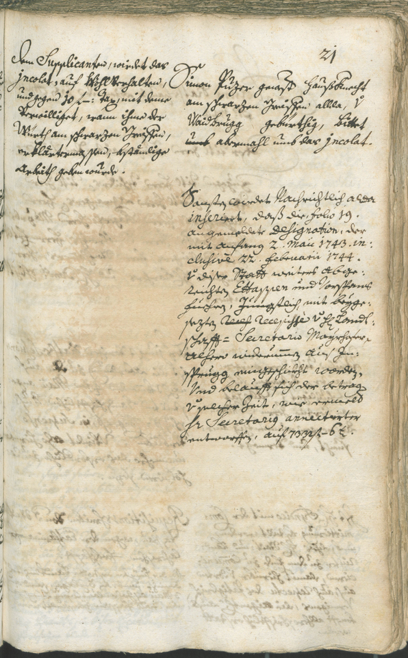 Stadtarchiv Bozen - BOhisto Ratsprotokoll 1744/47 