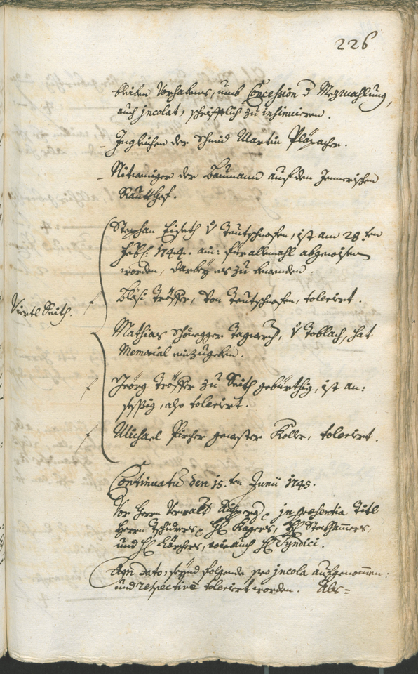 Civic Archives of Bozen-Bolzano - BOhisto Ratsprotokoll 1744/47 