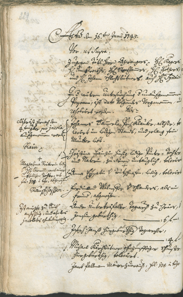 Civic Archives of Bozen-Bolzano - BOhisto Ratsprotokoll 1744/47 