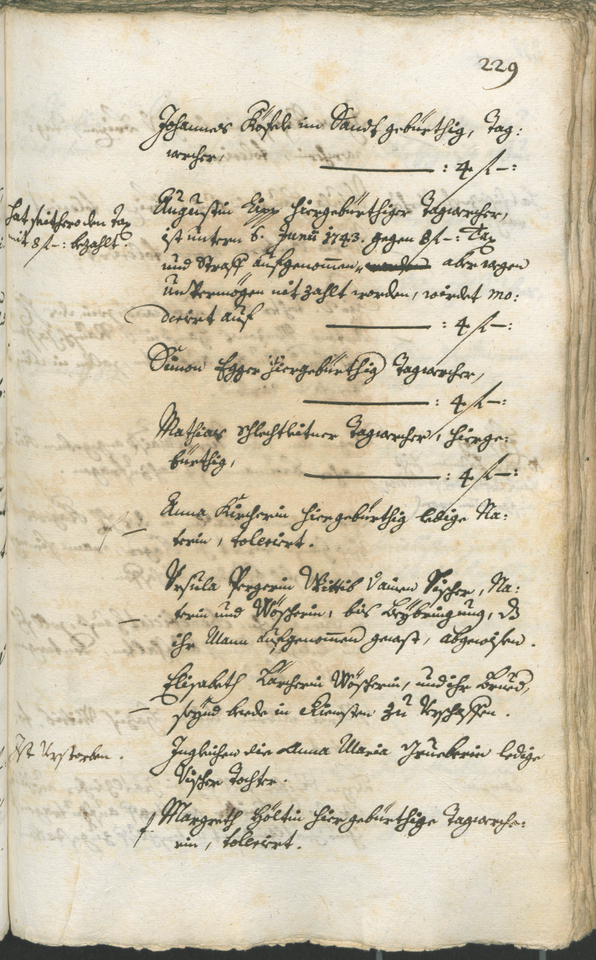 Stadtarchiv Bozen - BOhisto Ratsprotokoll 1744/47 