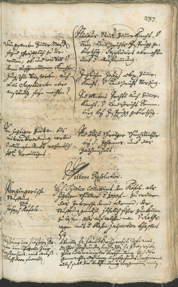 Stadtarchiv Bozen - BOhisto Ratsprotokoll 1744/47 