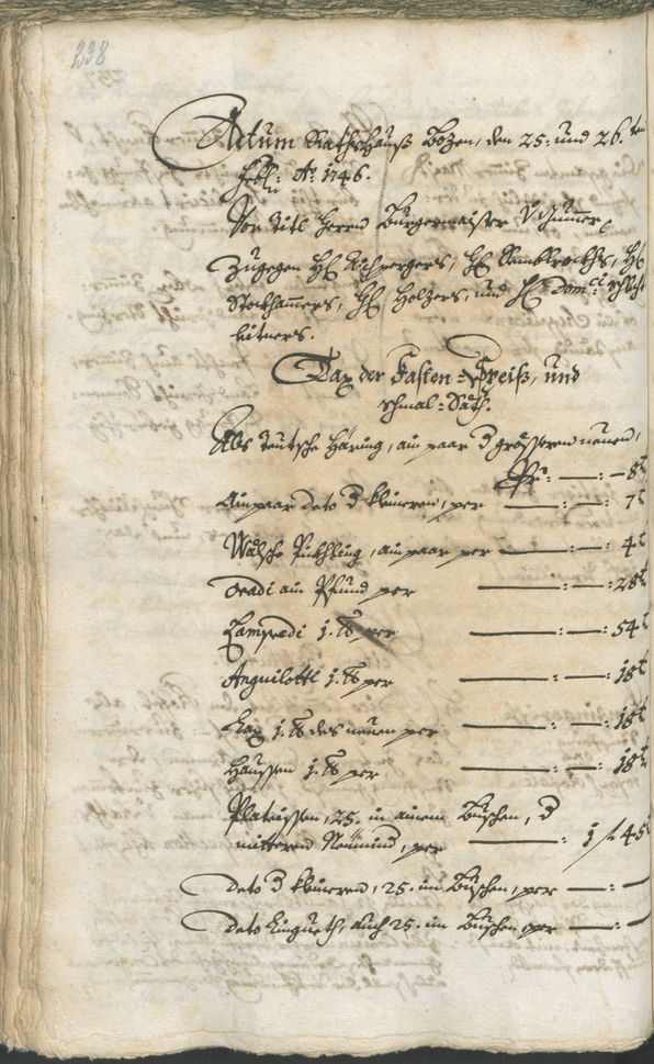 Civic Archives of Bozen-Bolzano - BOhisto Ratsprotokoll 1744/47 