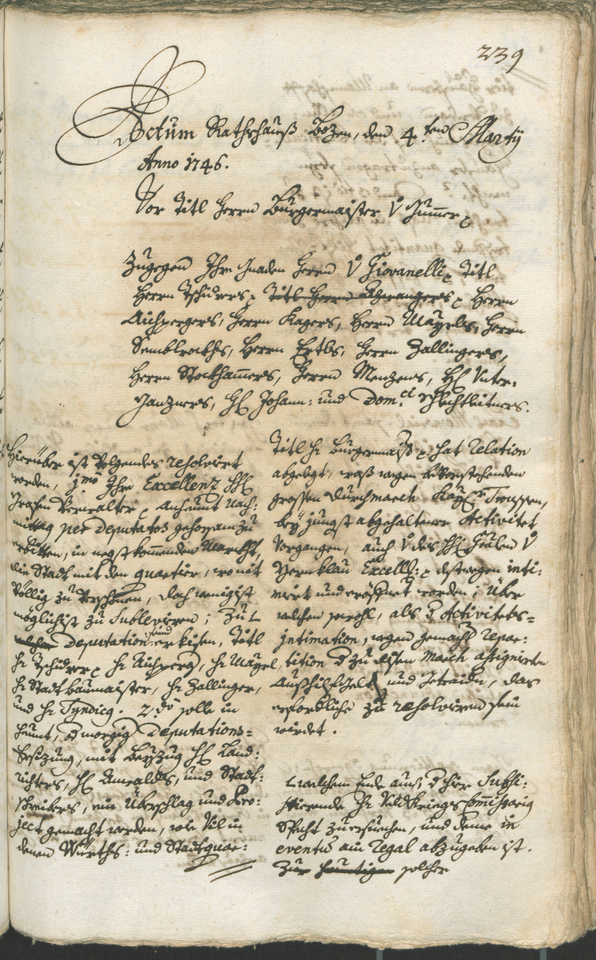 Archivio Storico della Città di Bolzano - BOhisto protocollo consiliare 1744/47 