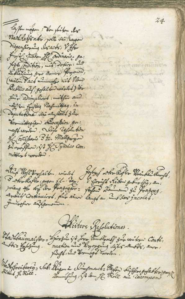 Stadtarchiv Bozen - BOhisto Ratsprotokoll 1744/47 