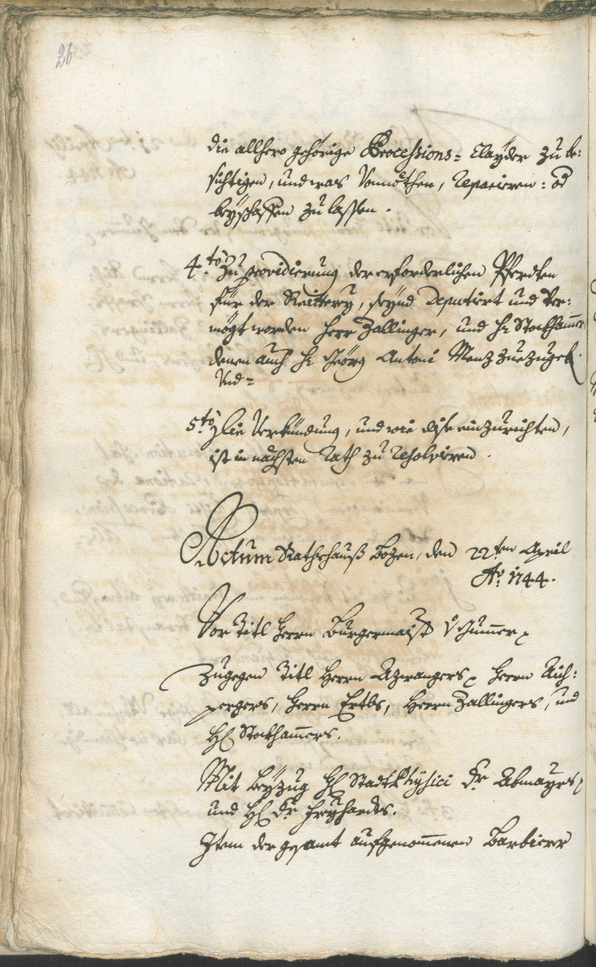 Stadtarchiv Bozen - BOhisto Ratsprotokoll 1744/47 