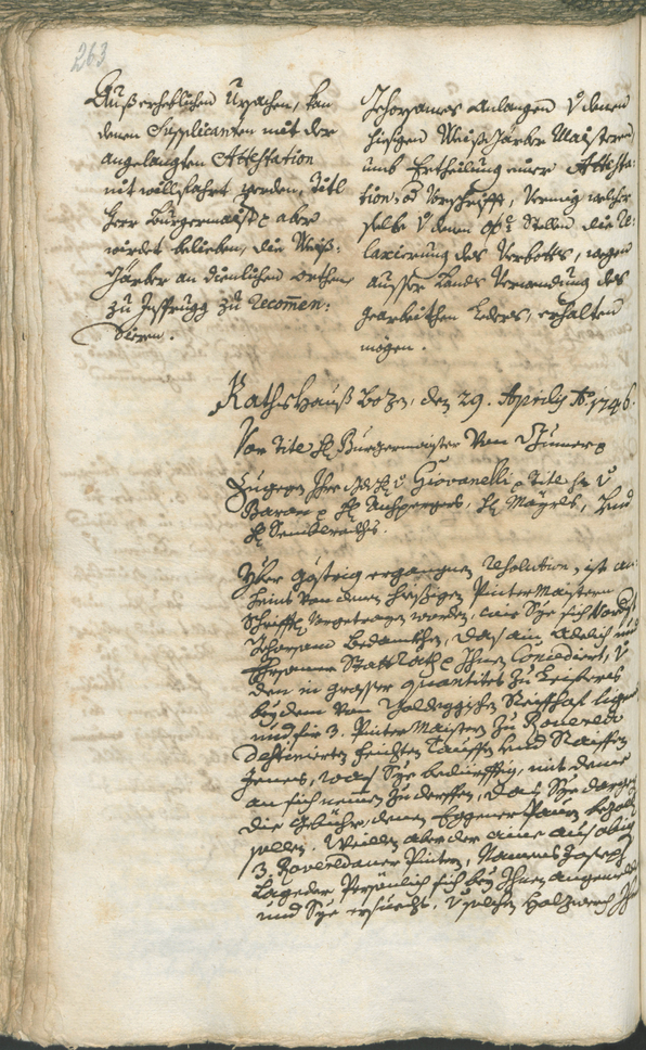 Archivio Storico della Città di Bolzano - BOhisto protocollo consiliare 1744/47 