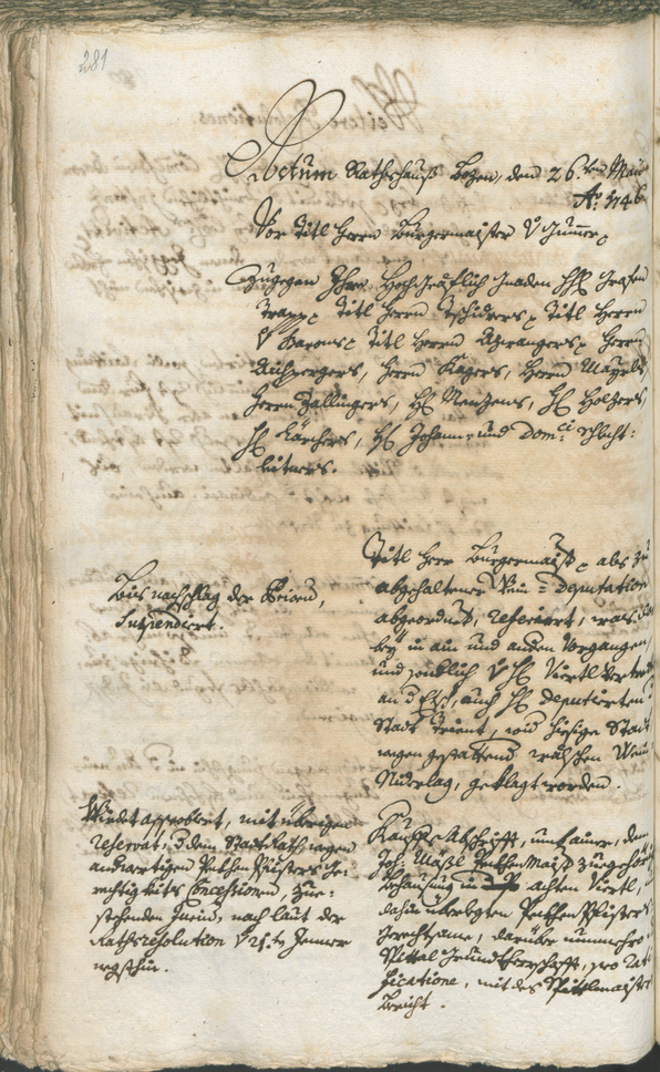 Civic Archives of Bozen-Bolzano - BOhisto Ratsprotokoll 1744/47 