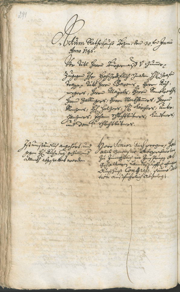 Archivio Storico della Città di Bolzano - BOhisto protocollo consiliare 1744/47 