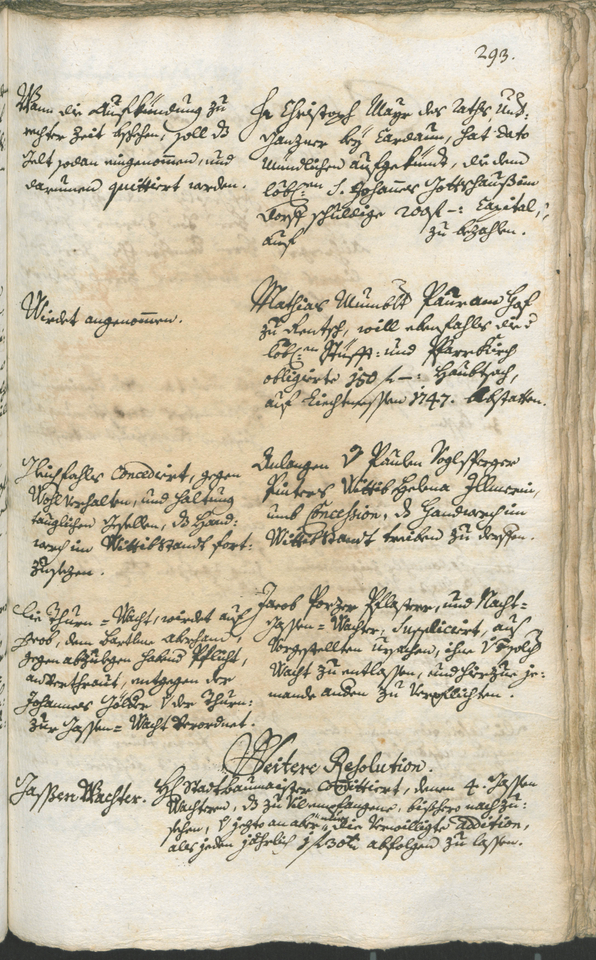 Stadtarchiv Bozen - BOhisto Ratsprotokoll 1744/47 