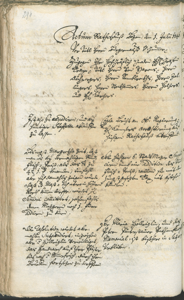 Archivio Storico della Città di Bolzano - BOhisto protocollo consiliare 1744/47 