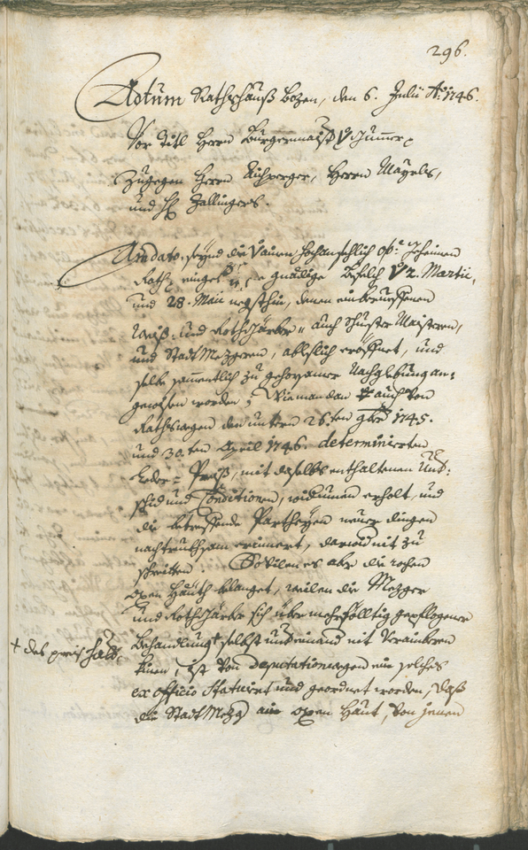 Civic Archives of Bozen-Bolzano - BOhisto Ratsprotokoll 1744/47 