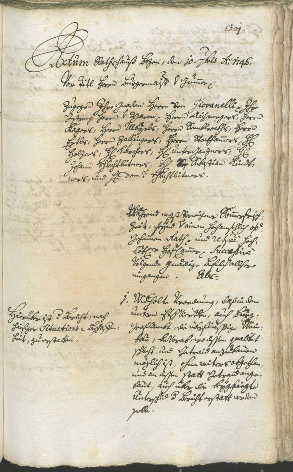 Civic Archives of Bozen-Bolzano - BOhisto Ratsprotokoll 1744/47 