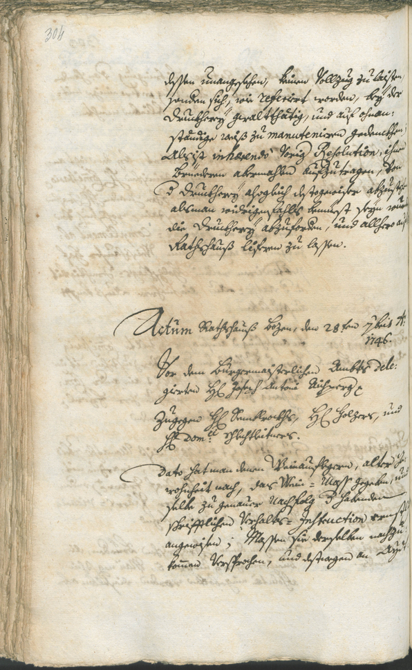 Stadtarchiv Bozen - BOhisto Ratsprotokoll 1744/47 