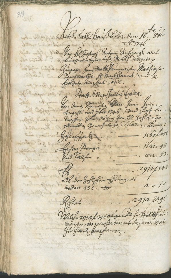 Archivio Storico della Città di Bolzano - BOhisto protocollo consiliare 1744/47 