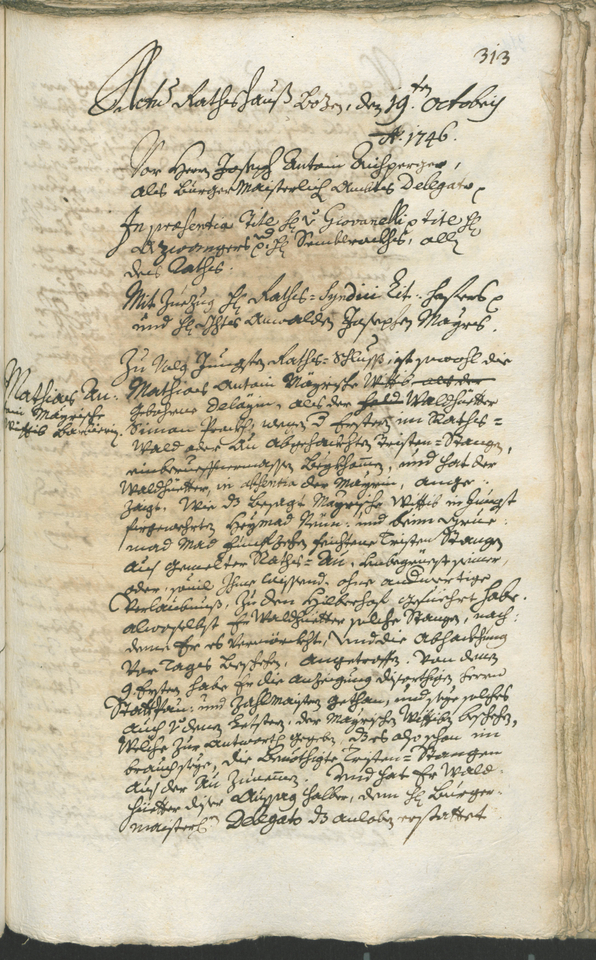 Archivio Storico della Città di Bolzano - BOhisto protocollo consiliare 1744/47 