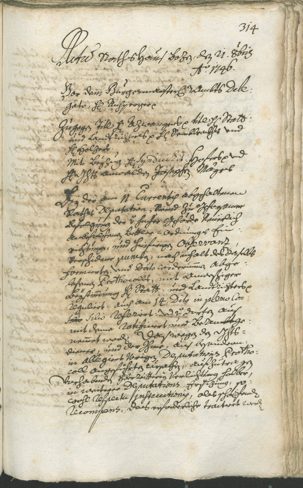 Stadtarchiv Bozen - BOhisto Ratsprotokoll 1744/47 