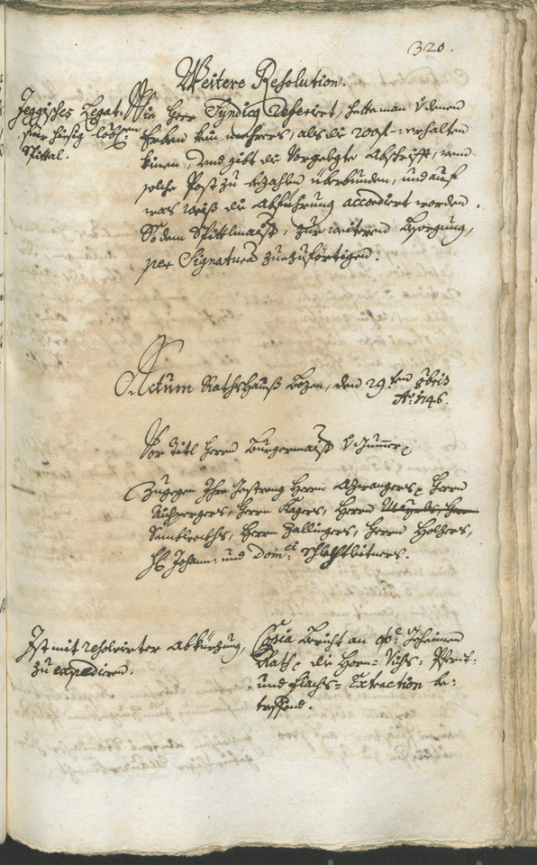 Stadtarchiv Bozen - BOhisto Ratsprotokoll 1744/47 