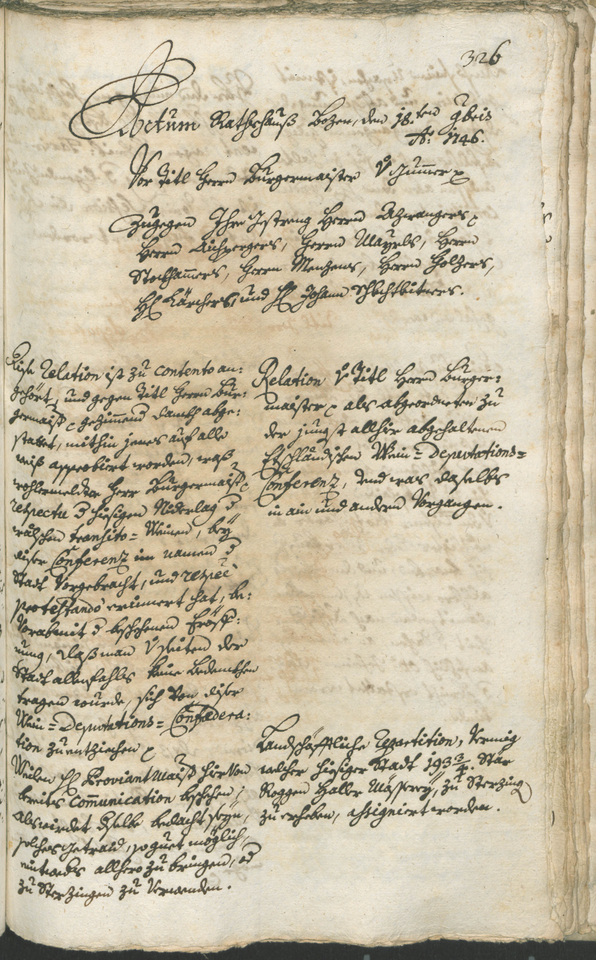 Civic Archives of Bozen-Bolzano - BOhisto Ratsprotokoll 1744/47 