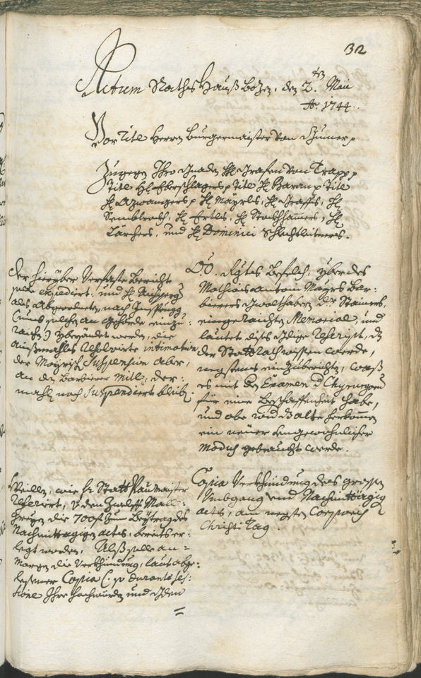 Archivio Storico della Città di Bolzano - BOhisto protocollo consiliare 1744/47 