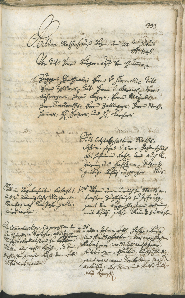 Archivio Storico della Città di Bolzano - BOhisto protocollo consiliare 1744/47 