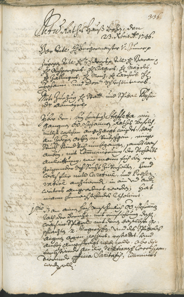 Stadtarchiv Bozen - BOhisto Ratsprotokoll 1744/47 