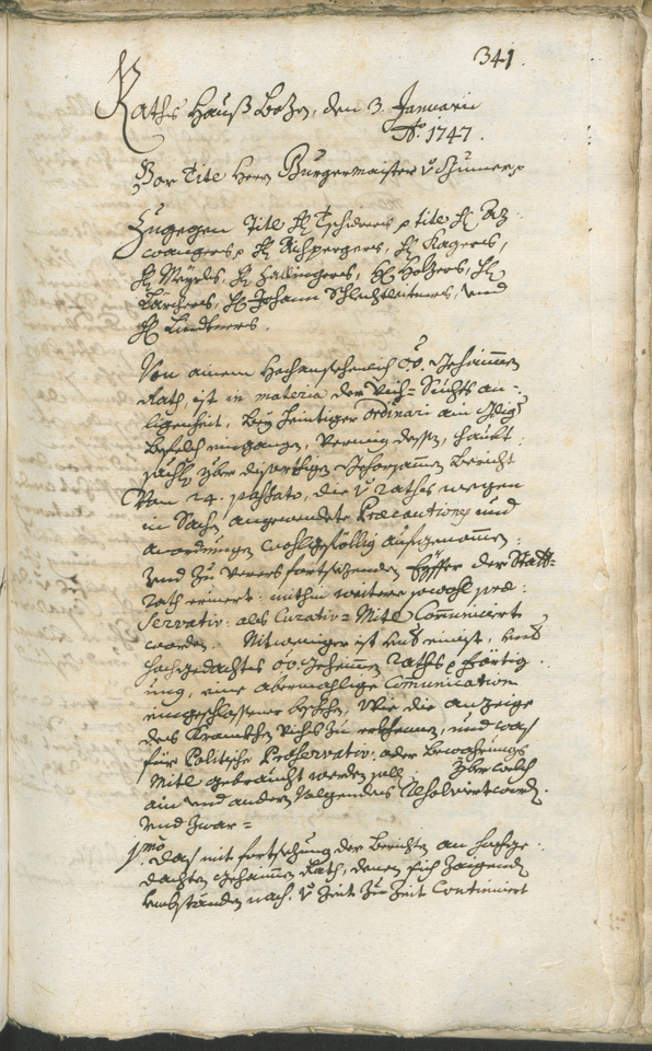 Archivio Storico della Città di Bolzano - BOhisto protocollo consiliare 1744/47 