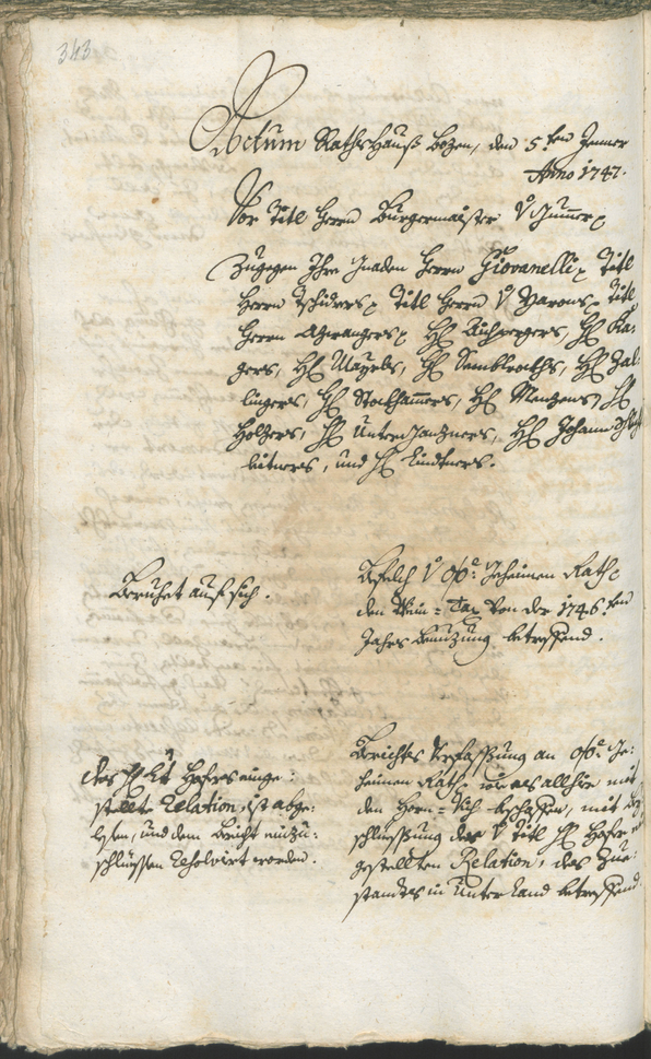 Archivio Storico della Città di Bolzano - BOhisto protocollo consiliare 1744/47 