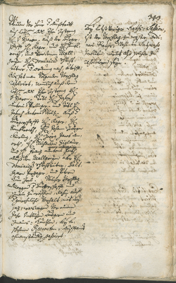 Stadtarchiv Bozen - BOhisto Ratsprotokoll 1744/47 