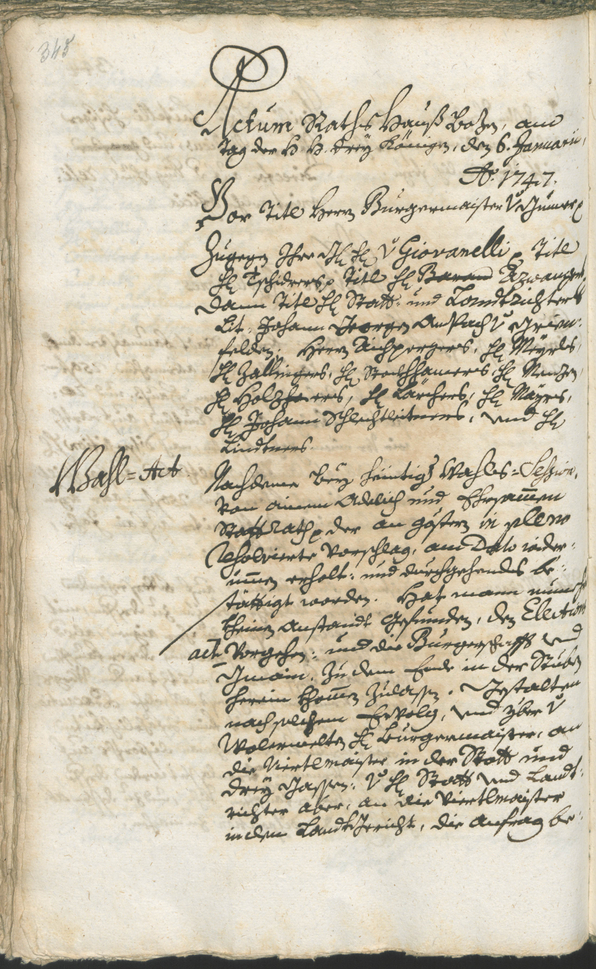 Archivio Storico della Città di Bolzano - BOhisto protocollo consiliare 1744/47 