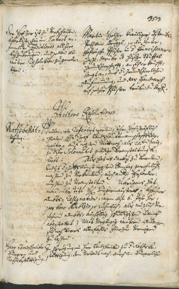 Stadtarchiv Bozen - BOhisto Ratsprotokoll 1744/47 