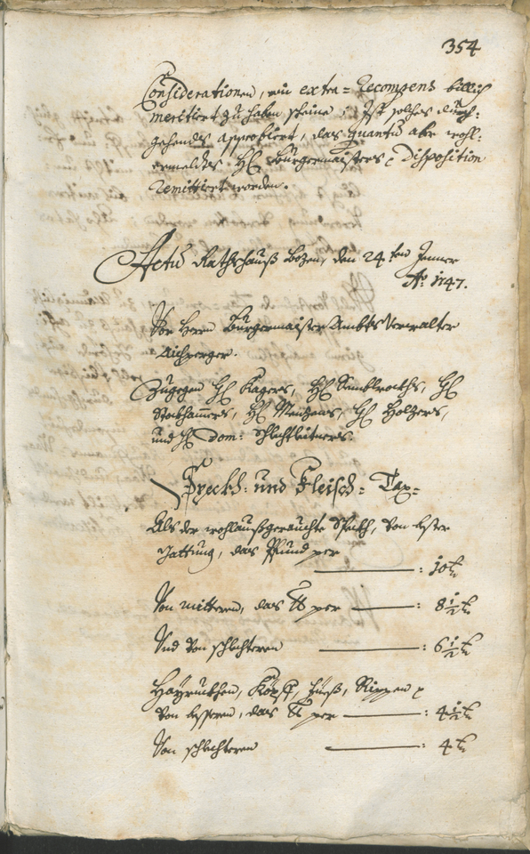 Stadtarchiv Bozen - BOhisto Ratsprotokoll 1744/47 