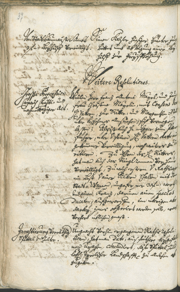 Stadtarchiv Bozen - BOhisto Ratsprotokoll 1744/47 