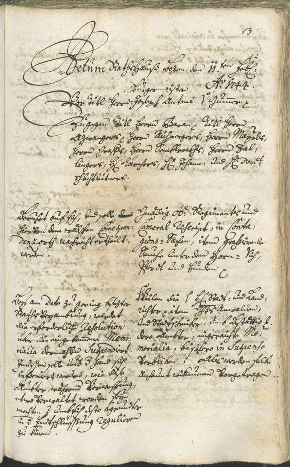 Civic Archives of Bozen-Bolzano - BOhisto Ratsprotokoll 1744/47 