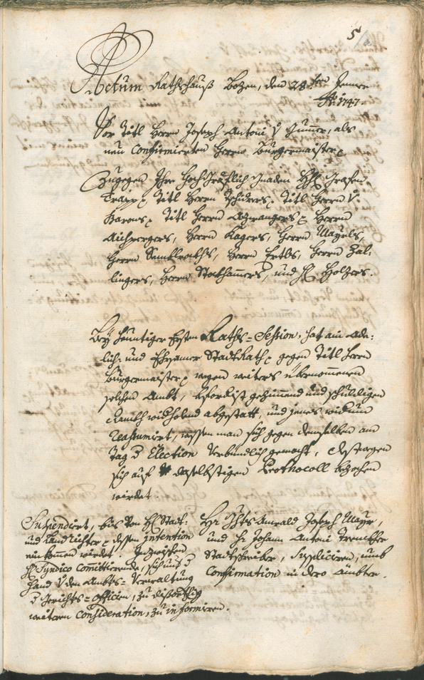 Stadtarchiv Bozen - BOhisto Ratsprotokoll 1747/50 