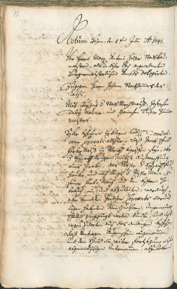 Archivio Storico della Città di Bolzano - BOhisto protocollo consiliare 1747/50 