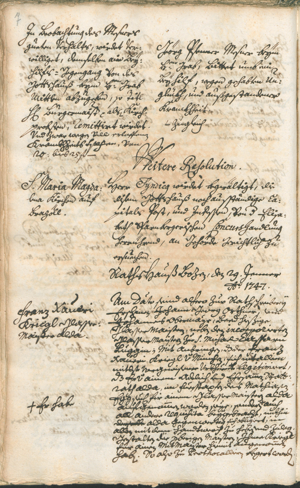 Archivio Storico della Città di Bolzano - BOhisto protocollo consiliare 1747/50 