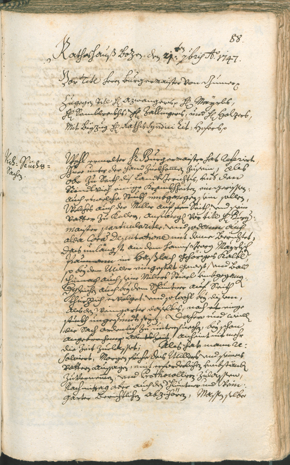 Archivio Storico della Città di Bolzano - BOhisto protocollo consiliare 1747/50 